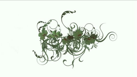 growing curly vine & plant background,flower pattern.