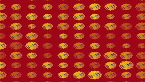 Seamless looping comic “Boom!” text pattern animation with red background and bright yellow orange effects. Fun and energetic pop art design. - Powered by Shutterstock - Get 15% off with code: PIKWIZARD15