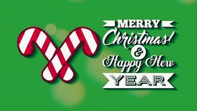 Happy Merry Christmas greeting card with red and white candy canes, festive decorations, and holiday cheer — sweet and joyful Christmas celebration design. - Powered by Shutterstock - Get 15% off with code: PIKWIZARD15