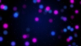 Glowing Neon Blue And Pink Concentric Circles And Sparkling Particles, Vibrant Neon Blue Pink Concentric Circles And Particles Loop Background - Powered by Shutterstock - Get 15% off with code: PIKWIZARD15