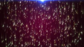 Glowing Musical Notes Falling Rain Background Loop Vibrant Music Symbols Cascade Downward In Dynamic Digital Animation For Concerts, Events, And Creative Projects. Glowing Musical Notes Falling Like - Powered by Shutterstock - Get 15% off with code: PIKWIZARD15