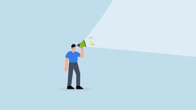 Announcement, businessman boss shouting on megaphone - Powered by Shutterstock - Get 15% off with code: PIKWIZARD15