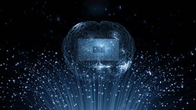 Futuristic AI digital brain with code data numbers and flickering light animation background.	
 - Powered by Shutterstock - Get 15% off with code: PIKWIZARD15