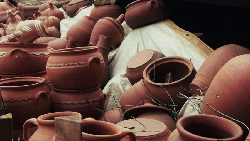 Details from the Historical Traditional Red Pottery Workshop in Karacasu Turkey