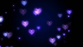 Glowing Neon Hearts Background Loop Blue And Purple Love Particles For Romance, Valentine's Day, And Celebrations, Vibrant Blue And Purple Neon Hearts Flowing Loop. Abstract Love And Romance Particle - Powered by Shutterstock - Get 15% off with code: PIKWIZARD15