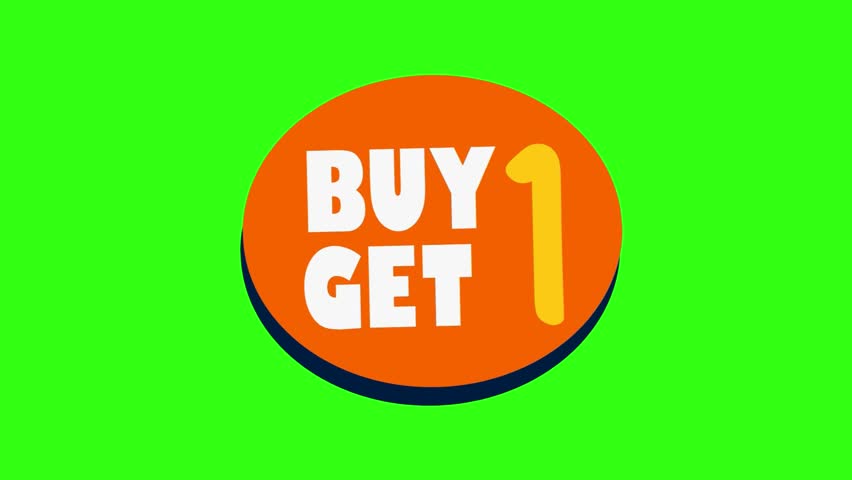 Buy one get one animation on green screen