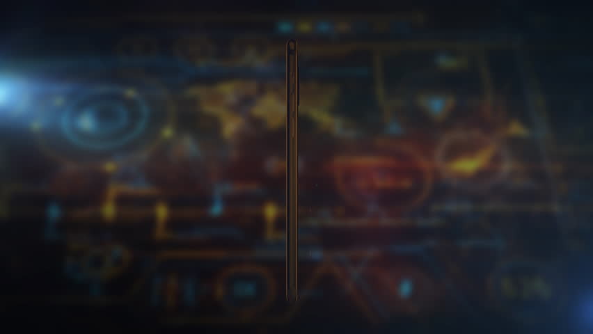 Smartphone showing futuristic HUD data management system with digital analytics - Powered by Shutterstock - Get 15% off with code: PIKWIZARD15