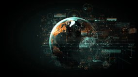 Global Earth technology network displaying digital data interface - Powered by Shutterstock - Get 15% off with code: PIKWIZARD15