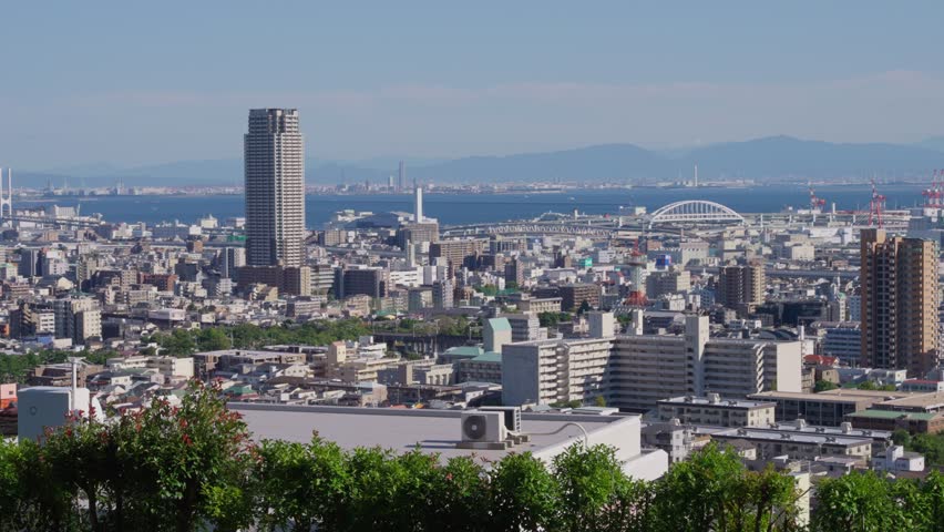 Panoramic Views of Kobe’s Urban Architecture and Cityscape in Kansai, Japan