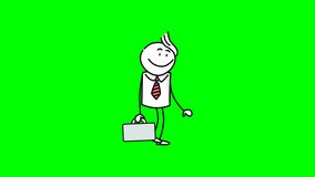 3D stick guy walking with suitcase on green screen, business traveler animation for presentation, transportation, airport or journey concept, perfect for motion graphics and marketing videos
 - Powered by Shutterstock - Get 15% off with code: PIKWIZARD15