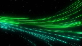 Glowing Green and Teal Light Streaks Flowing on a Dark Background with Subtle Particles Keywords: abstract, background, light, streaks, glowing, green, teal, blue, neon, energy, motion, speed - Powered by Shutterstock - Get 15% off with code: PIKWIZARD15