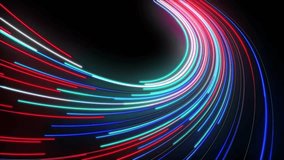 Swirling Neon Lines of Red Blue and Cyan Light Trails on Black Background abstract - Powered by Shutterstock - Get 15% off with code: PIKWIZARD15