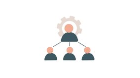 4k Team Management. Business Hierarchy Icon Concept Animation Video - Powered by Shutterstock - Get 15% off with code: PIKWIZARD15