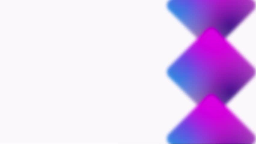 Minimalist Abstract Gradient Rhombus Shapes Moving Up on White Background