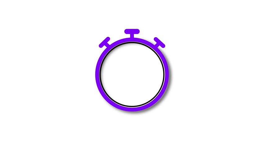 Animation video timer icon with 33 sec. timer 33 minutes countdown icon. motion graphic arrow Clock 33 sec icon, white background 4k video animation.