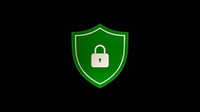 3d green security shield icon rotation animation, looping cybersecurity and privacy protection symbol, transparent background - Powered by Shutterstock - Get 15% off with code: PIKWIZARD15