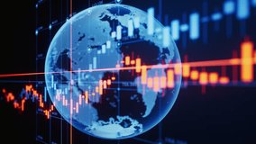 Statistical graph and virtual Earth with finance concept, 3d rendering 4k - Powered by Shutterstock - Get 15% off with code: PIKWIZARD15