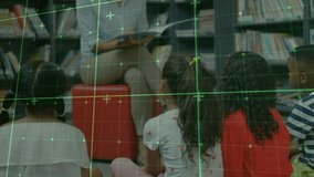 Teacher opening picture book in library, reading and highlighting illustrations to engage children. Children, literacy, education, storytelling, learning, library, teamwork - Powered by Shutterstock - Get 15% off with code: PIKWIZARD15