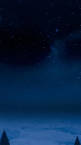 Animation of purple christmas and new year fireworks exploding over trees in night sky. christmas, new year, celebration, party and tradition concept digitally generated video.