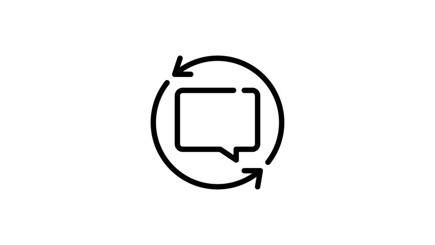 Conversation bubbles with arrows denote interactive messaging. Great for illustrating communication, dialogues, texting, email exchanges, and social media posts.
