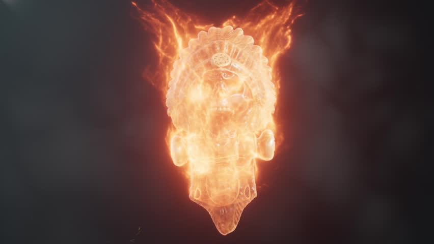 Flame Horror skeleton animation. Logo Intro Animation Flame