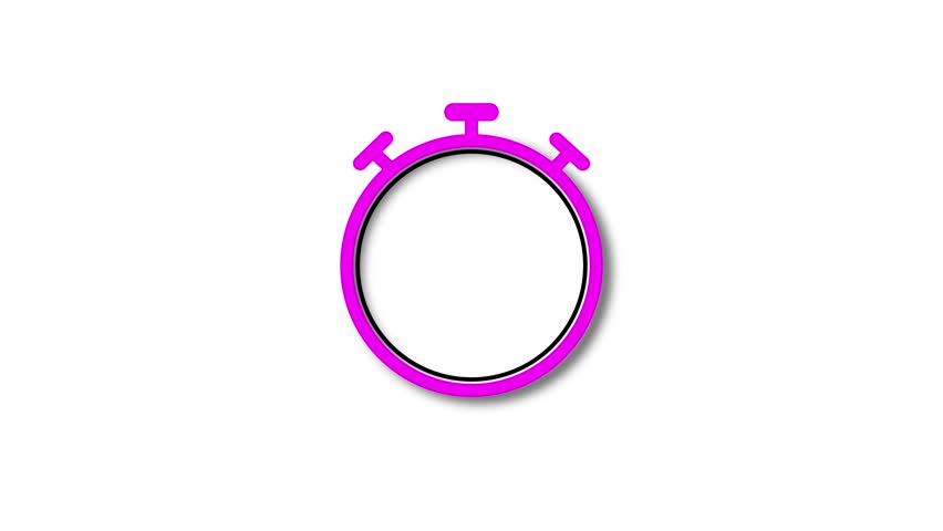 Animation video timer icon with 17 sec. timer 17 minutes countdown icon. motion graphic arrow Clock 17 sec icon, white background 4k video animation.