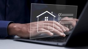 Real estate digital checklists concept, accessing digital tools for housing evaluations, property management, investment planning, task tracking, and approval processes. - Powered by Shutterstock - Get 15% off with code: PIKWIZARD15