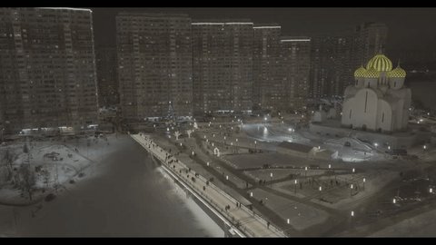 Aerial View St Nicholas Church Festive City