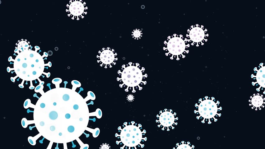 Dynamic virus particles motion animation. Viral disease global pandemic. Health crisis microbial infection. Cells spreading rapidly through system. - Powered by Shutterstock - Get 15% off with code: PIKWIZARD15