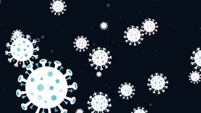 Dynamic virus particles motion animation. Viral disease global pandemic. Health crisis microbial infection. Cells spreading rapidly through system. - Powered by Shutterstock - Get 15% off with code: PIKWIZARD15