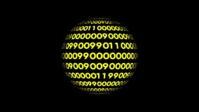 3D Sphere Covered in yellow Binary Code on Black Background digital data concept. - Powered by Shutterstock - Get 15% off with code: PIKWIZARD15