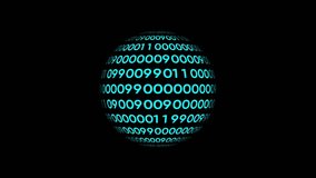 3D Sphere Covered in Cyan Binary Code on Black Background digital data concept. - Powered by Shutterstock - Get 15% off with code: PIKWIZARD15