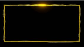 Golden frame and bright sunburst, set against a solid black backdrop. - Powered by Shutterstock - Get 15% off with code: PIKWIZARD15