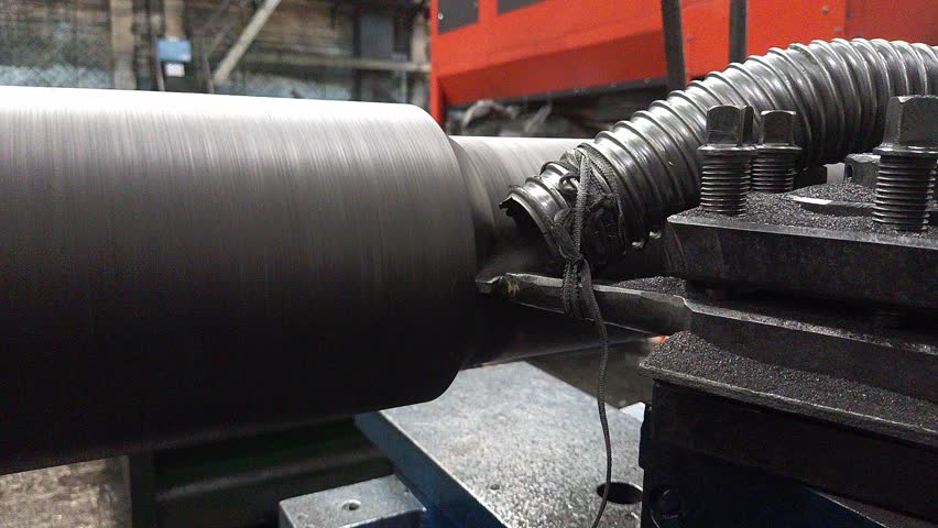 Industrial Machine Processing Graphite Workpiece with Aspiration System