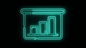 Digital Neon Business Bar Chart with Glowing Data Visualization 4k Loop Animation. - Powered by Shutterstock - Get 15% off with code: PIKWIZARD15