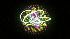 Abstract 3D animation of a futuristic, glowing particle network and kinetic light trails pulsing with energy in a seamless loop - Powered by Shutterstock - Get 15% off with code: PIKWIZARD15