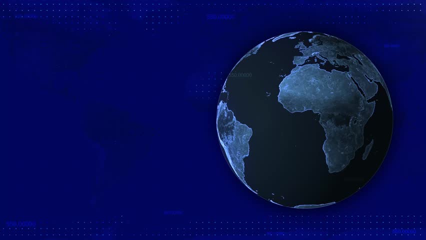 Global Intro Reveal Cinematic 4K Earth Title Background with Light Trails