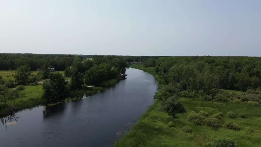 The horizon - Aerial view in Voyageurs National Park, Minnesota