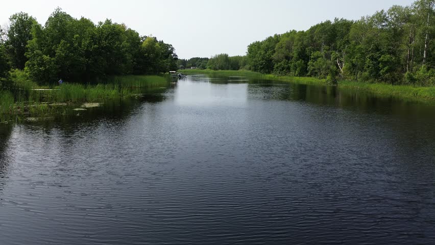 Low flight - Aerial view in Voyageurs National Park, Minnesota