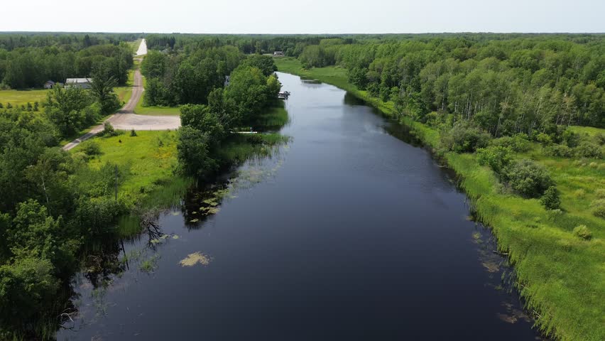 Over the river - Aerial view in Voyageurs National Park, Minnesota