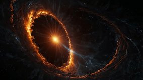 a dramatic and stunning visualization of a cosmic object, most likely a supermassive black hole surrounded by a very hot and turbulent accretion disk. - Powered by Shutterstock - Get 15% off with code: PIKWIZARD15