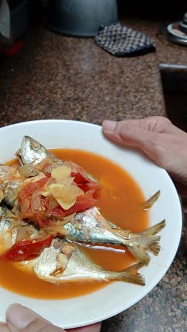 Spicy and sour fish, a specialty of Minangkabau