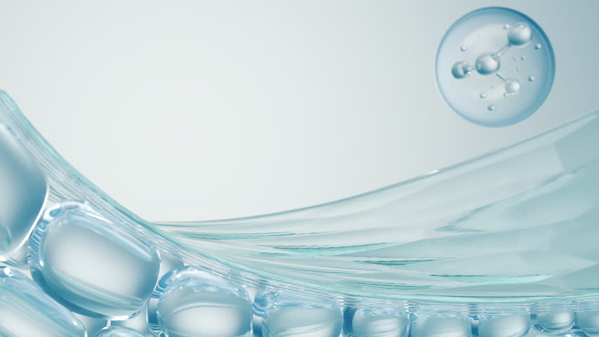 Cosmetic serum Oil drop on Saggy skin cell, Skin Repair, moisturizer, collagen serum, advertising background ready to use, 3D animation.