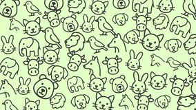 A detailed collection of hand-drawn animal faces and silhouettes in outline style, showcasing diverse wildlife and pets suitable for creative projects. - Powered by Shutterstock - Get 15% off with code: PIKWIZARD15