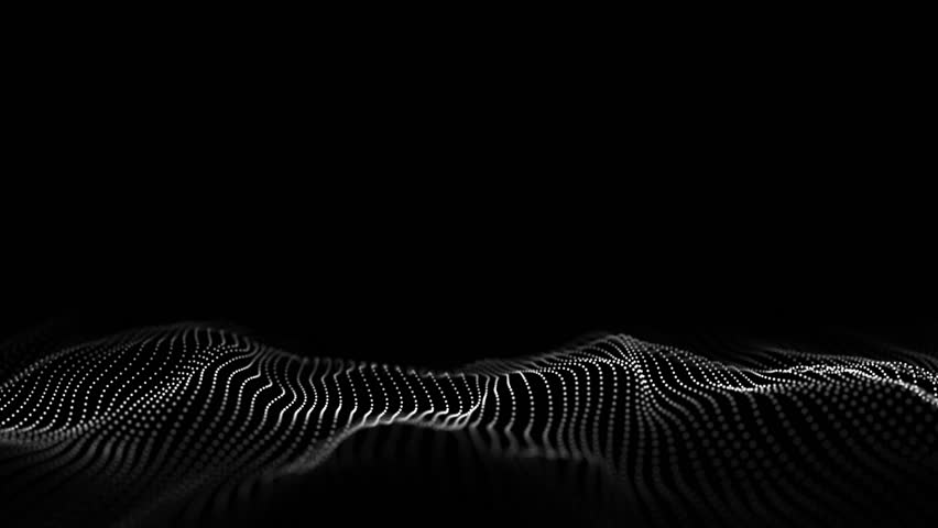 Dark cyberspace in digital background. Abstract technology black wave with motion dots and lines. Connection big data. Futuristic wireframe texture. Analysis a network connection. 3D rendering. - Powered by Shutterstock - Get 15% off with code: PIKWIZARD15