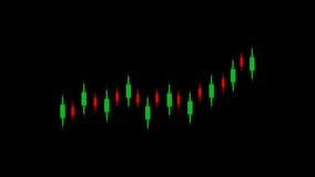 Red and green candlestick chart with green upward trending arrow on black background stock market trading - Powered by Shutterstock - Get 15% off with code: PIKWIZARD15