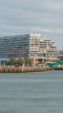 Timelapse of modern buildings with Hotel New York