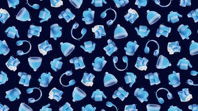 4K Cute Winter Clothing 3D Looping Animation Seamless Pattern Background - Powered by Shutterstock - Get 15% off with code: PIKWIZARD15