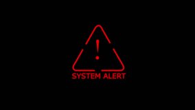 System aleart digital security concept of computer hacking. Cybersecurity technology financial data processing computer monitor cyber attack generic danger on a black background. - Powered by Shutterstock - Get 15% off with code: PIKWIZARD15