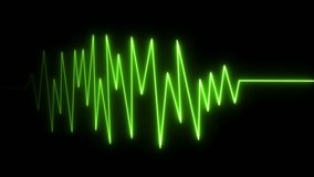 Intense green heartbeat line fading to a flatline against a black backdrop, ideal for health, technology, or data visuals conveying life, energy, and critical moments. - Powered by Shutterstock - Get 15% off with code: PIKWIZARD15